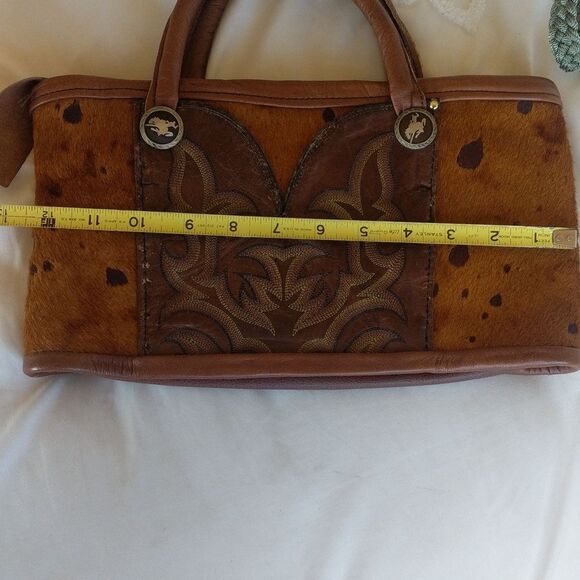 Vintage Recycle Cowboy Boot Purse- Hair on hide🐎 - Picture 13 of 15
